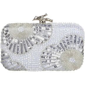 Oweisong Beaded Clutch for Women Formal Small Gold Rhinestone Evening Handbag Wedding Bridal Guest Purse for Prom Cocktail in Saudi Arabia