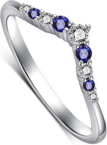 Sapphire Infinity Wedding Rings Set Sterling Silver Vintage Three Stones Bridal Sets for Women,18K White Gold Platinum Plated Created Sapphire Twisted Engagement Ring Set Gift for Anniversary Wedding in Saudi Arabia