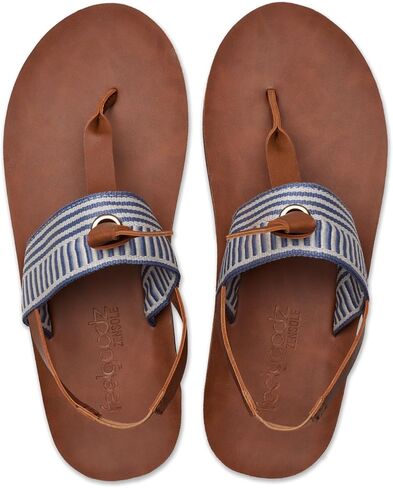 Feelgoodz Women's Zensole Islands Natural Rubber Toe Post Slingback Sandals in Saudi Arabia