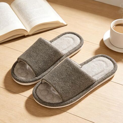 Dokela Womens Open Toe House Slippers Breathable Slip-on Indoor Slippers with Memory Foam Soft Machine Washable Bedroom Home Shoes in Saudi Arabia