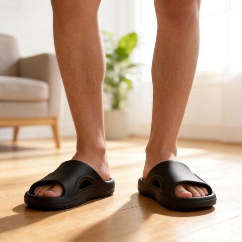 شبشب سحابي فائق النعومة للجنسين - بطانة خفيفة الوزن "Steping on Poo"، شرائح صلبة بسيطة داخلية/خارجية، صنادل EVA مضادة للانزلاق للمنزل والسفر in Kuwait