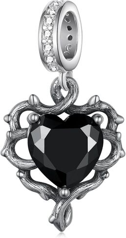 Black Heart Gothic Charms 925 Sterling Silver Goth Charms for Bracelets Gothic Jewelry Gifts for Women in Kuwait