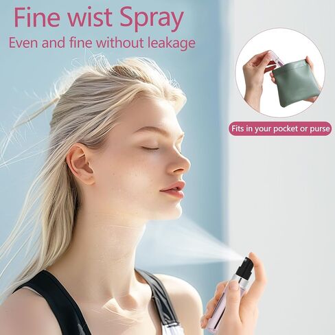 opasyo 4 Pcs Mini Perfume Atomizer Refillable Bottle, 5ml Portable Bottom Fill Scent Dispenser, Leak-Proof Cologne Travel Spray Pump for Purse & Luggage (Silver/Pink/Blue/Black) in Saudi Arabia