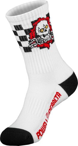 Powell Peralta Ripper Cotton Socks Checker Stripes Red/Black in Kuwait