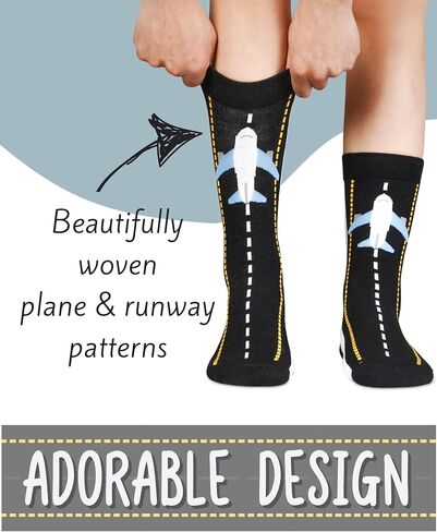 InnoBeta Pilot Gifts for Men, Cool Aviation Gifts for Aviators, Pilots, Aviation Lovers, Perfect for Father's Day Birthday & Christmas, One Size Crew Socks in Kuwait