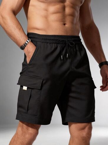 Men's Cargo Shorts, Summer Casual Trousers, Short Chino Shorts with 6 Pockets in Kuwait