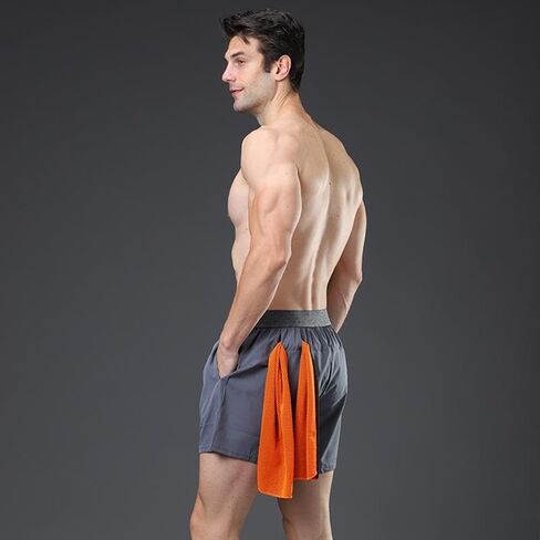 Men’s Athletic Gym Shorts with Towel Loop, Lightweight Breathable Sports Shorts for Fitness, Running, Training in Kuwait
