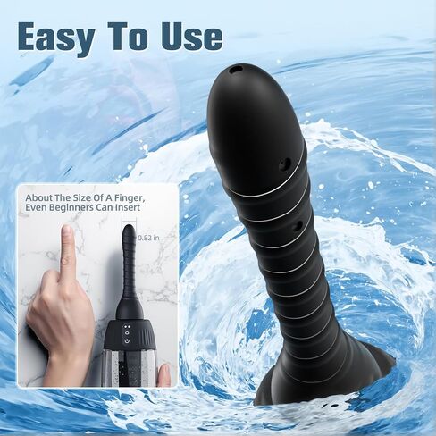 Automatic Anal Douche Rotating Enema - 20oz/600ml Douches for Men and Women, 360° Deep Cleansing Enemas for Colon Cleanse Men, 3 Adjustable Water Speeds & 3 Rotating Speeds, Remote Control Enema Kit in Saudi Arabia