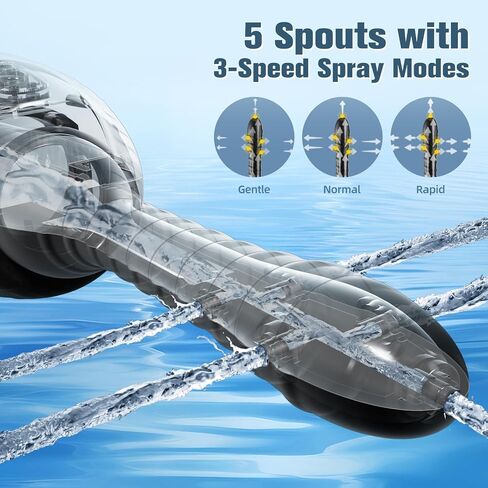 Automatic Anal Douche Rotating Enema - 20oz/600ml Douches for Men and Women, 360° Deep Cleansing Enemas for Colon Cleanse Men, 3 Adjustable Water Speeds & 3 Rotating Speeds, Remote Control Enema Kit in Saudi Arabia