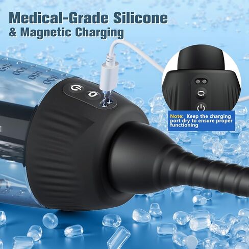 Automatic Anal Douche Rotating Enema - 20oz/600ml Douches for Men and Women, 360° Deep Cleansing Enemas for Colon Cleanse Men, 3 Adjustable Water Speeds & 3 Rotating Speeds, Remote Control Enema Kit in Saudi Arabia