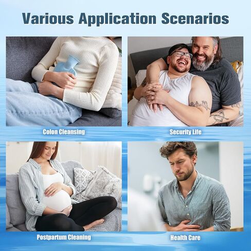 Automatic Anal Douche Rotating Enema - 20oz/600ml Douches for Men and Women, 360° Deep Cleansing Enemas for Colon Cleanse Men, 3 Adjustable Water Speeds & 3 Rotating Speeds, Remote Control Enema Kit in Saudi Arabia