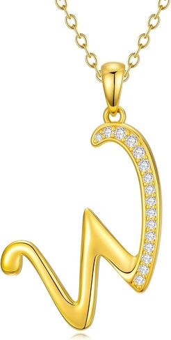 OJK 18K Gold Initial Necklace Simple Alphabet Letter Pendant Necklaces Anniversary Birthday Jewelry Gifts for Women Mom Wife Sister Daughter Her in Saudi Arabia