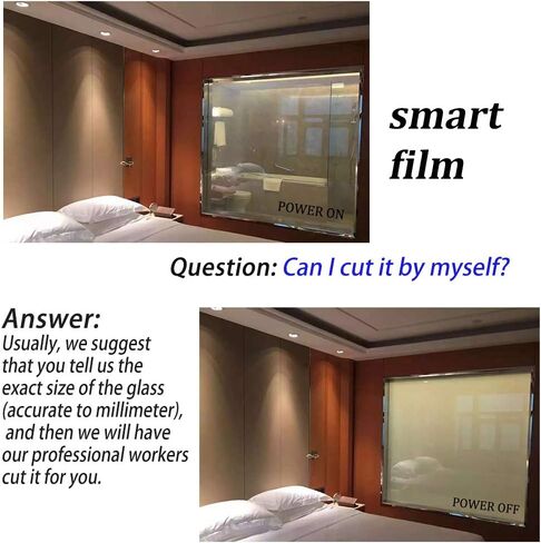 SW Smart Film Switchable Electric PDLC Smart Glass Window Tint for Home, Office Meeting Room, 6"X6", Sample in Saudi Arabia