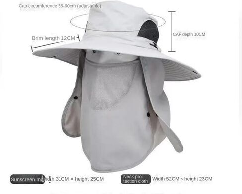 Sun Caps 1Pcs Outdoor Sun Cap Fishing Hat Wide Brim Summer Hat Women Men(Style 1 Black) in Kuwait