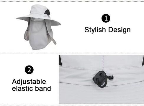 Sun Caps 1Pcs Outdoor Sun Cap Fishing Hat Wide Brim Summer Hat Women Men(Style 1 Black) in Kuwait