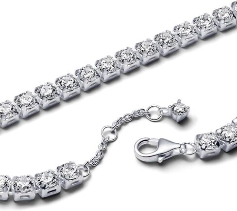 PANDORA-Sparkling Bold Tennis Bracelet-Sterling silver -With Gift Box in Kuwait
