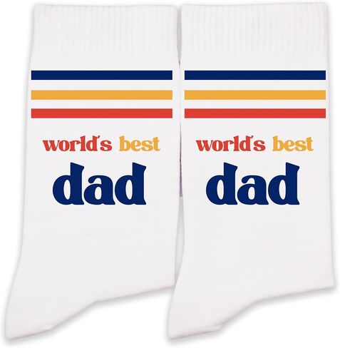 Dad Socks for Everyday Wear, Playful Father and Pet Owner Crew Socks, Birthday Father’s Day Christmas and Thanksgiving in Saudi Arabia