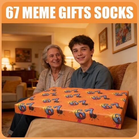 67 Gifts Socks - Six Seven Funny 67 meme Socks for Men Women Gifts Box Ready for Present in Saudi Arabia