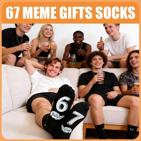67 Gifts Socks - Six Seven Funny 67 meme Socks for Men Women Gifts Box Ready for Present in Saudi Arabia