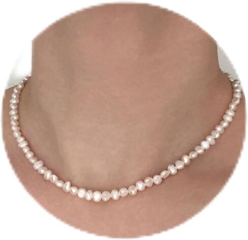 Natural Baroque Pearl Necklace for Women | Irregular Natural Freshwater Pearl Choker ,18K Gold Plated Adjustable Chain, Wedding Daily Wear Jewelry,Gifts for Women in Kuwait