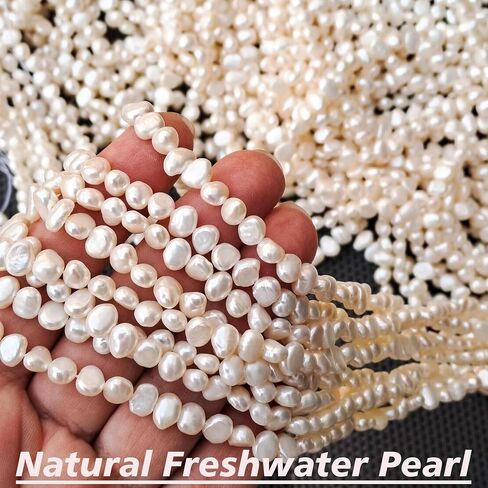 Natural Baroque Pearl Necklace for Women | Irregular Natural Freshwater Pearl Choker ,18K Gold Plated Adjustable Chain, Wedding Daily Wear Jewelry,Gifts for Women in Kuwait
