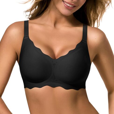 VVX Jelly Bras for Women No Underwire Push Up Wireless Bras Seamless Full Coverage Bra Comfortable Supportive Tshirt Bralette in Saudi Arabia