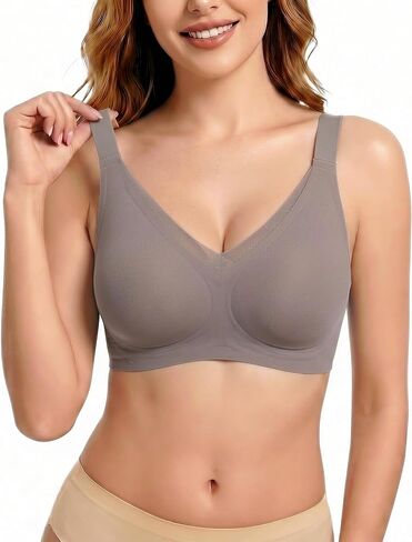 Jelly Bras for Women Push Up V Mesh Wireless Bras for Women Seamless No Underwire Supportive Bralette Everyday Tshirt Bra in Saudi Arabia
