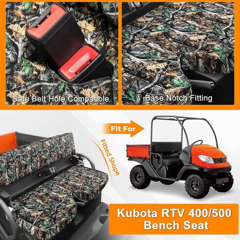 Seat Cover Compatible with Kubota RTV 400/500 Bench Seat, Knitted Fabric ATV UTV Seat Covers in Kuwait