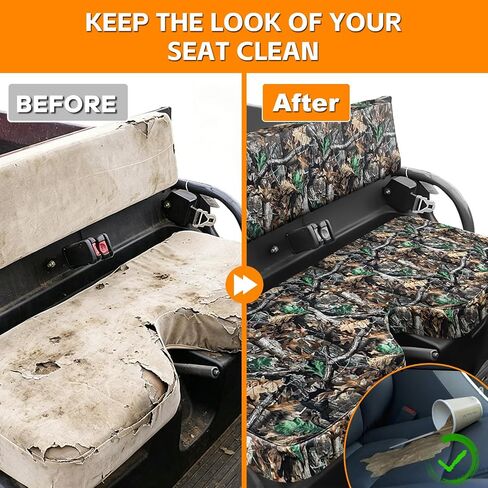 Seat Cover Compatible with Kubota RTV 400/500 Bench Seat, Knitted Fabric ATV UTV Seat Covers in Kuwait