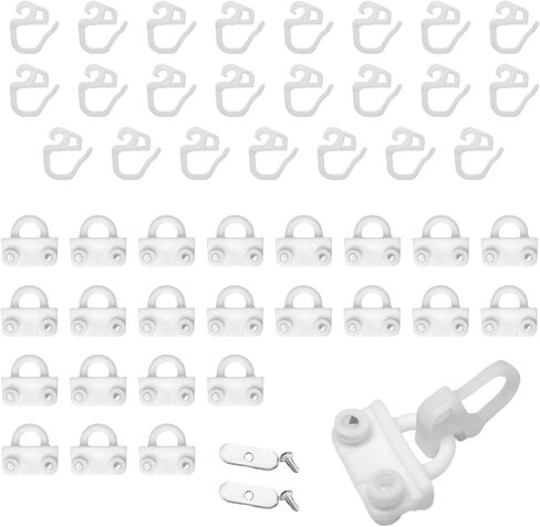 Gliders Curtain Gliders Suitable for Ikea KVARTAL Replacement Parts Wheels Hooks System Accessories Curtain (Pack of 24) in Saudi Arabia