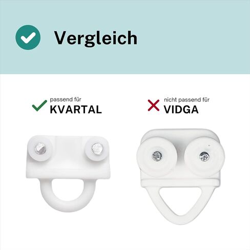 Gliders Curtain Gliders Suitable for Ikea KVARTAL Replacement Parts Wheels Hooks System Accessories Curtain (Pack of 24) in Saudi Arabia