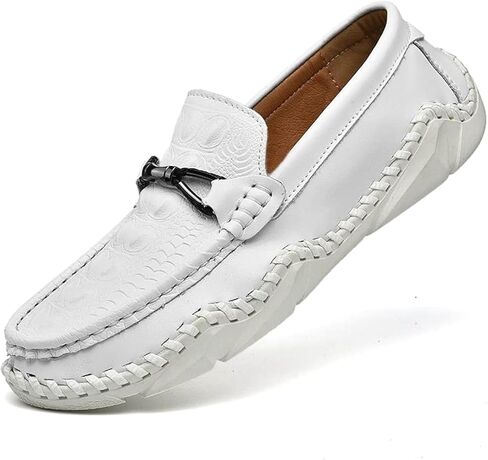 Men's Casual Slip-On Loafers in Genuine Leather, Hand-Made Driving & Dress Shoes with Soft Comfort Fit in Saudi Arabia