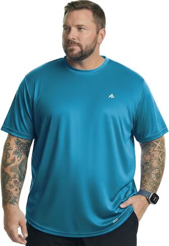 Big and Tall Instant Cooling Loose Fit Plain T-Shirts, Quick Dry Lightweight Tee Moisture Wicking Plus Size in Saudi Arabia