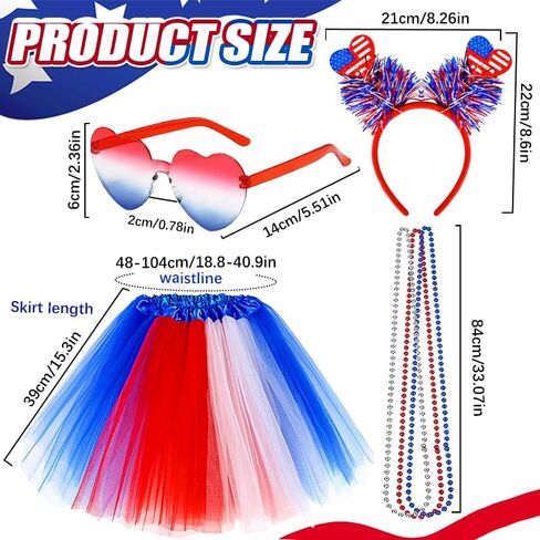 Independence Day Women Costume Accessories Tutu Set 4th of July Outfits for Women Red White and Blue Poncho Costume for Girl in Saudi Arabia
