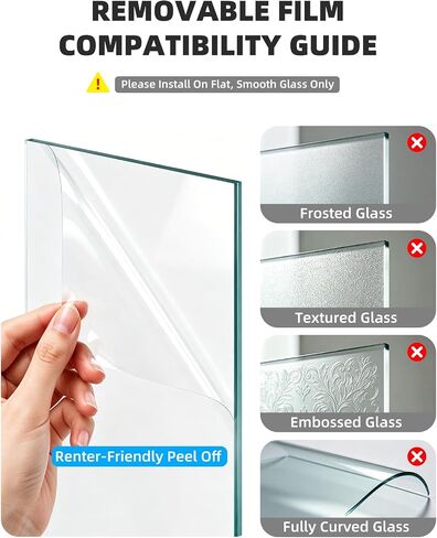 NIDOJP 4 Mil Clear Window Safety Film, 43in x 8ft Self-Adhesive Explosion-Proof Protection Film for Glass Windows, Doors & Mirrors, Shatterproof and Scratch-Resistant for Kids, Pets & Home Use in Kuwait