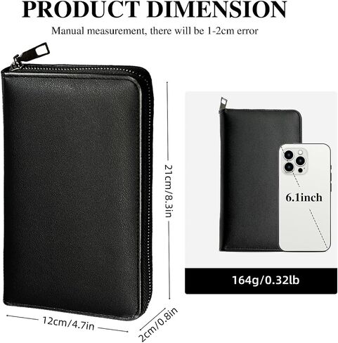 Long Wallet for Men, PU Leather Zipper Wallet with Wrist Strap, Large Capacity Travel Men Clutch Bag for Passport Checkbook Phone in Saudi Arabia