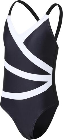 J.E Sterguard Girls' Built-in Bra Adjustable Strap One Piece Swimsuit, Kids Bathing Suit Size 8-16Years in Saudi Arabia