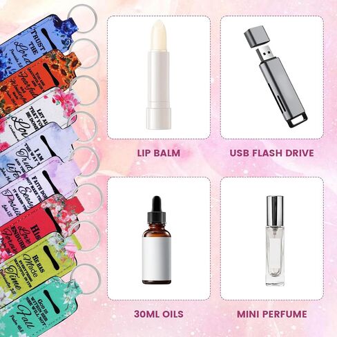 72Pack Bible Verse Lipstick Holder Keychain, Floral Christian Keychain Bulk, Lip Balm Lip Gloss Holder Key Chain with Metal Rings, Religious Church Party Favors Inspirational Gifts for Women in Saudi Arabia