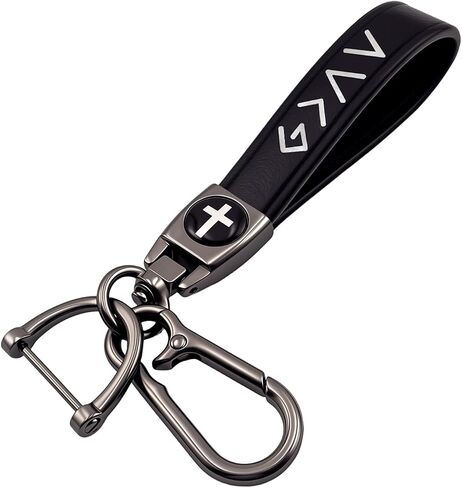 Father's Day Cross Keychain for Men Dad, Leather Jesus Cross Keychain, Christian Gifts Key chain for Men, Husband, Dad in Saudi Arabia