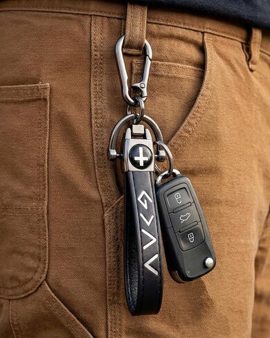 Father's Day Cross Keychain for Men Dad, Leather Jesus Cross Keychain, Christian Gifts Key chain for Men, Husband, Dad in Saudi Arabia