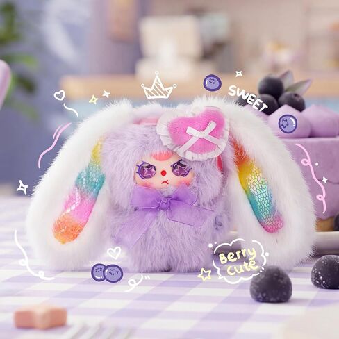 Baby Three Pocket Bunny Treasure Series Plush Keychain Blind Box 1Pcs (1 of 10 Possible Styles) Cute BabyThree Rabit Key Charms 5" Plush Backpack Accessories Bag Pendant Cute Keyring Gift 1Pcs in Saudi Arabia