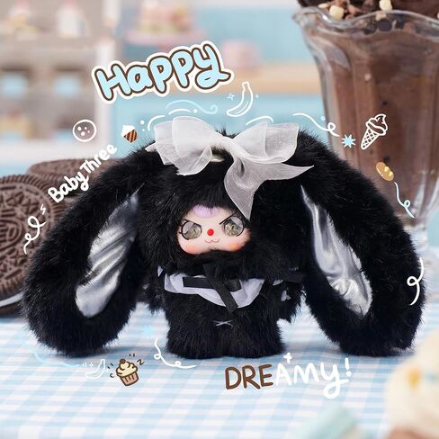 Baby Three Pocket Bunny Treasure Series Plush Keychain Blind Box 1Pcs (1 of 10 Possible Styles) Cute BabyThree Rabit Key Charms 5" Plush Backpack Accessories Bag Pendant Cute Keyring Gift 1Pcs in Saudi Arabia