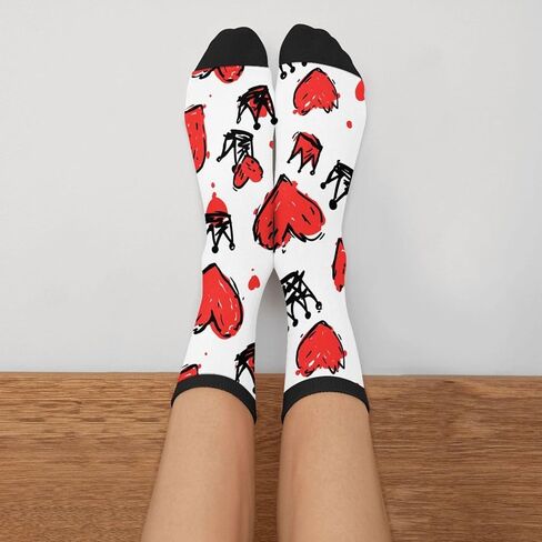Rutuioy Men Women Funny Crazy Novelty Crew Tube Socks, Casual Athletic Sport Dress Socks in Saudi Arabia