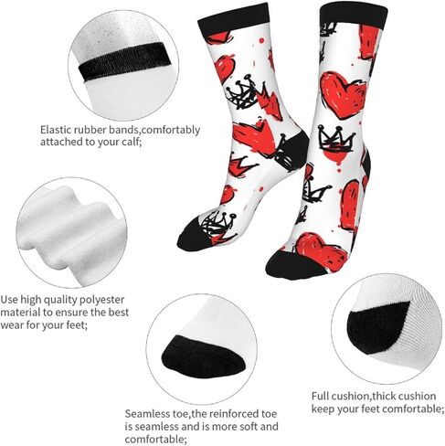 Rutuioy Men Women Funny Crazy Novelty Crew Tube Socks, Casual Athletic Sport Dress Socks in Saudi Arabia