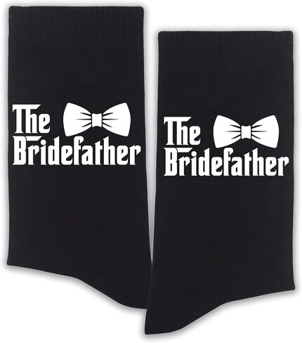 Funny Wedding Crew Socks for Men, Groomfather Bridefather Ringfather Novelty Cotton Socks, Gifts in Saudi Arabia