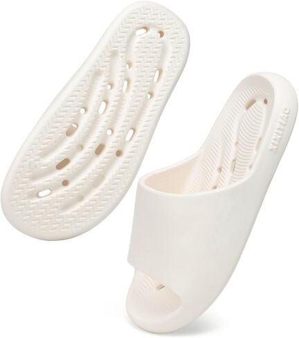 Shower Shoes for Women & Men, Non-Slip Quick Dry Shower Slippers with Drain Holes, Lightweight EVA Bathroom Sandals for Pool, Gym, Dorm in Saudi Arabia