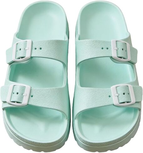 Women's Comfortable Platform Sandals with Arch Support, EVA Lightweight Summer Beach Sandals with Adjustable Buckle Slip on Slide in Saudi Arabia