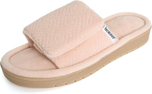 isotoner Women's Indoor/Outdoor Adjustable Diamond Microterry Slide Slipper With Memory Foam Comfort in Kuwait