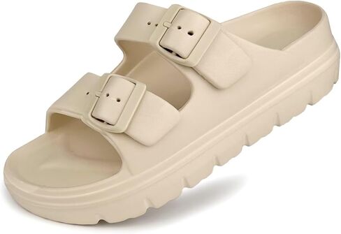 Scecocrs Women Platform Sandals with Arch Support, Adjusetable Buckles Chunky Eva Slides for Woman, Comfortable Lightweight Summer Sandal for Beach,Walking,Sandalias de Plataforma Para Mujer in Saudi Arabia