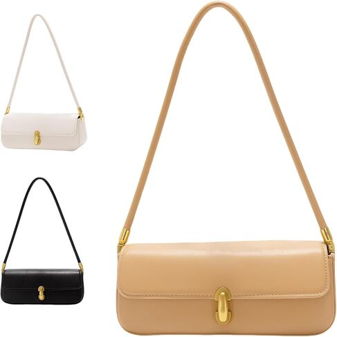 Shoulder Bag with Lock Buckle, Medium Size,Shoulder Bag Underarm Purse in Saudi Arabia